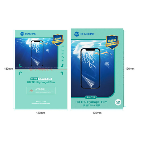 Film hydrogel ultra-transparent Sunshine SS-075 HD TPU 4K (50 pièces)