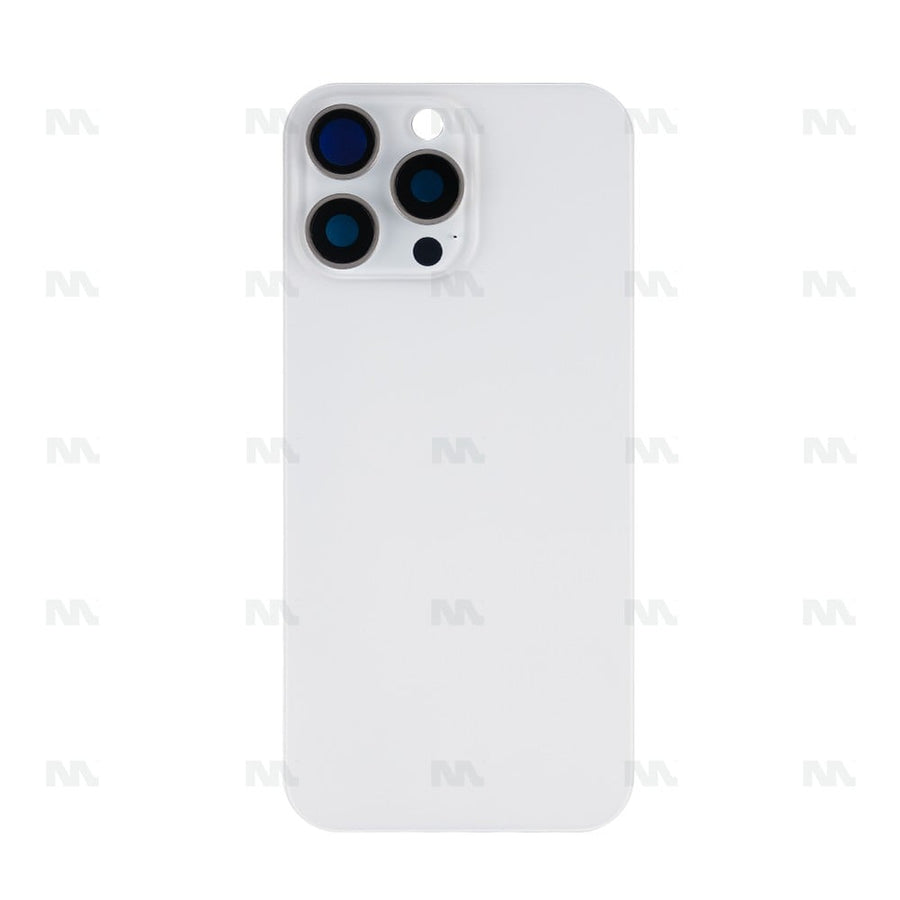 Vitre Arrière sans NFC pour Apple iPhone 16 Pro Max, bloc complet de l'appareil photo agrandi en titane blanc Compatible