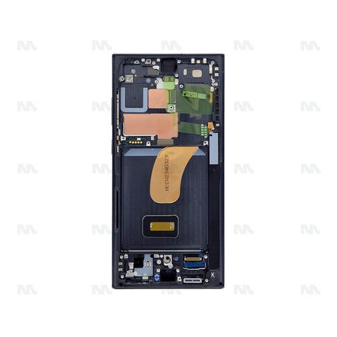 Chassis + Ecran Officiel Service Pack + Vitre pour Samsung Galaxy S23 Ultra S918B - Phantom Black