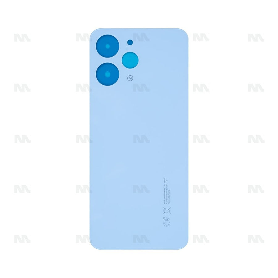 Vitre arrière Xiaomi Redmi 12 4G sans objectif bleu ciel OEM
