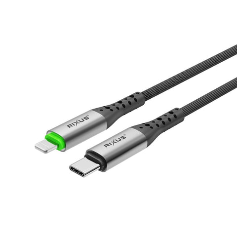Câble USB-C vers Lightning à déconnexion automatique Rixus RXUC22L noir