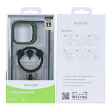 Étui Rixus Classic 03 avec MagSafe pour Apple iPhone 13 vert foncé
