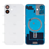 Vitre Arrière sans NFC pour Apple iPhone 16 Plus, bloc complet de caméra agrandi Blanc - Compatible