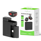 Microphone miniature sans fil Rixus RXMIC03 pour diffusion en direct et enregistrement vidéo – Noir