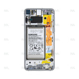 Chassis + Ecran Officiel Service Pack + Vitre + Batterie pour Samsung Galaxy S10E (SM-G970F) - Prism White