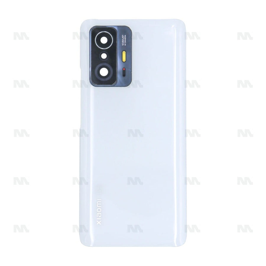 Vitre arrière pour Xiaomi Mi 11T avec objectif, blanc clair de lune, OEM