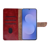 Étui Portefeuille Rixus pour Samsung Galaxy S26 FE - Rouge Foncé