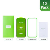 Verre trempé Rixus Privacy Full Curved Edge pour Apple iPhone 16 Pro (lot de 10)