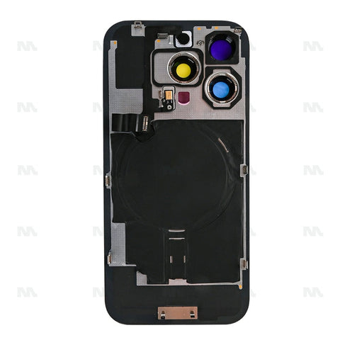Verre supplémentaire avec NFC, cadre d'appareil photo agrandi Titane blanc pour iPhone 16 Pro Max