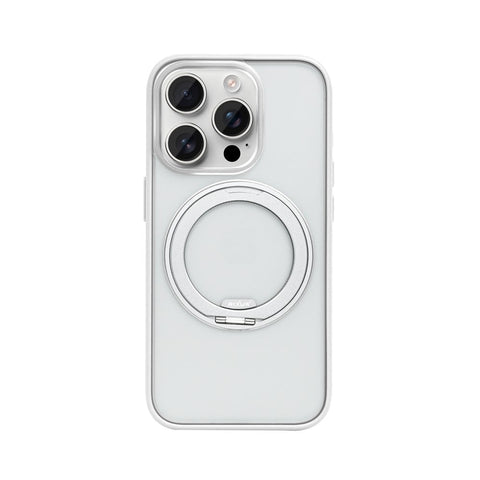Coque Rixus SnapGrip 360 avec Anneau Support pour Apple iPhone 15 Pro Max - Blanc