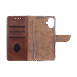 Rixus Bookcase pour Apple iPhone 16 Plus Marron