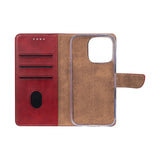 Rixus Bookcase pour Apple iPhone 16 Pro Rouge foncé