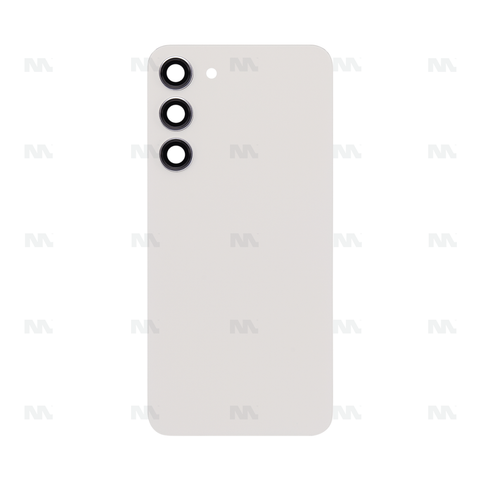 Vitre arrière pour Samsung Galaxy S23 Plus S916B avec lentille crème OEM