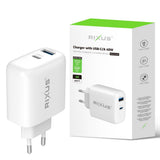Chargeur Secteur USB-C/A 45W Rixus RXHC03D (Présentoir Comptoir 02)