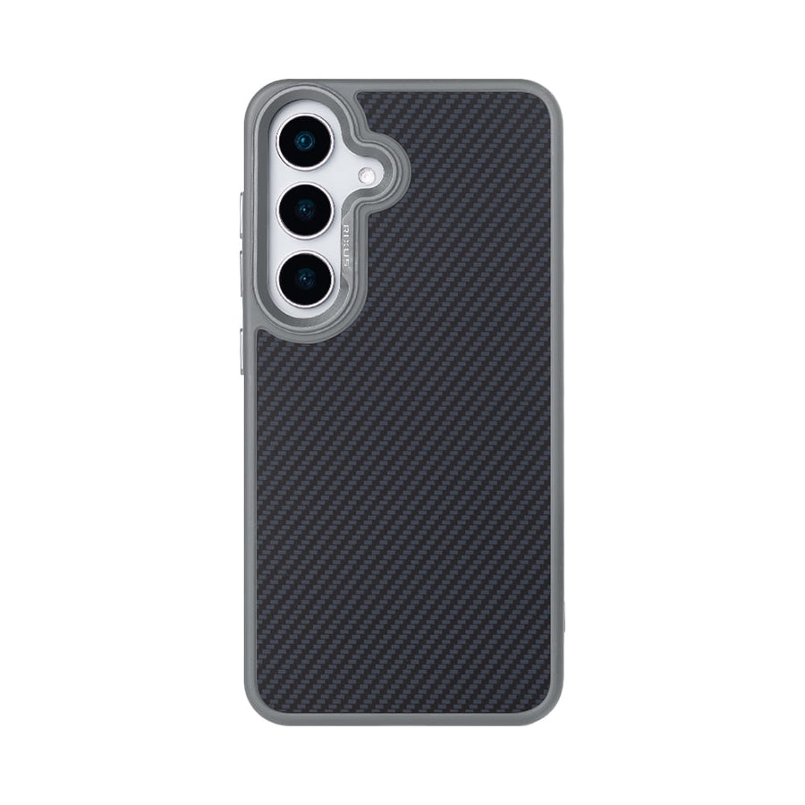 Coque Mag Carbon avec MagSafe pour Samsung Galaxy S25 – Gris titane