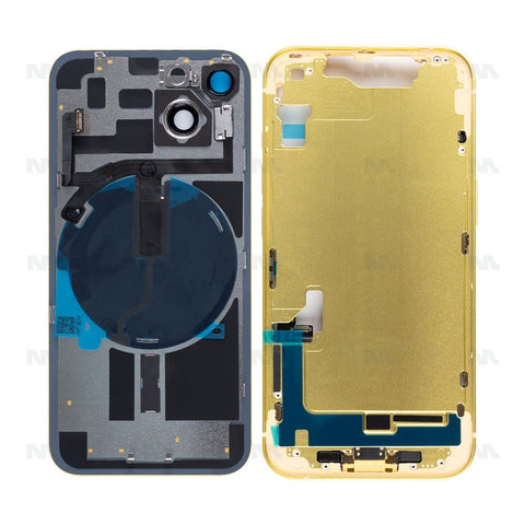 Boîtier pour Apple iPhone 14 avec petites pièces, jaune, OEM