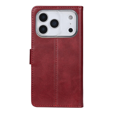 Étui Portefeuille Rixus Pour Apple iPhone 17 Pro, 18 Pro Rouge Foncé