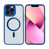 Étui Rixus Classic 04 avec MagSafe pour Apple iPhone 13 Pro Max bleu foncé