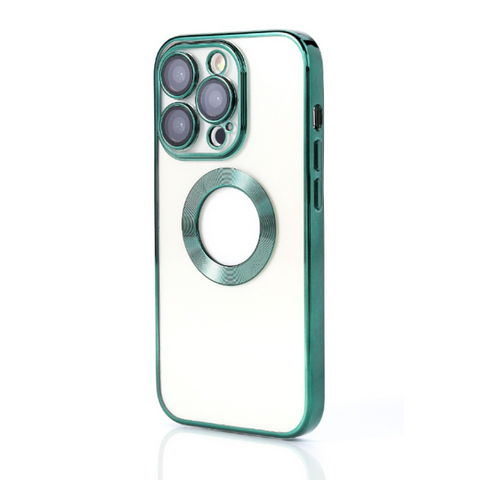 Étui en TPU brillant pour iPhone 13 Pro - Vert transparent
