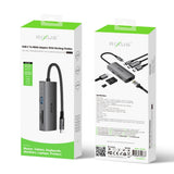 Adaptateur USB-C vers Ethernet Rixus RXHU08 avec station d'accueil, gris