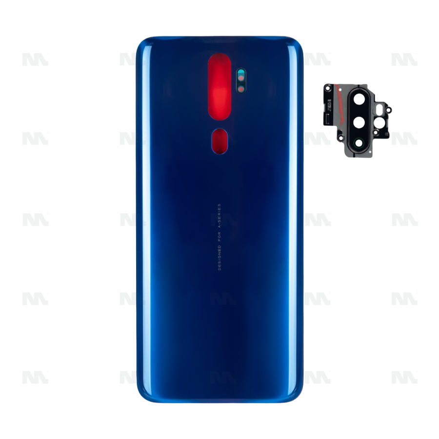 Vitre arrière pour Oppo A9 (2020) avec espace pour objectif – violet – OEM