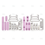 Ensemble de boutons latéraux rose compatible pour Apple iPhone 16 et 16 Plus (4 pièces)