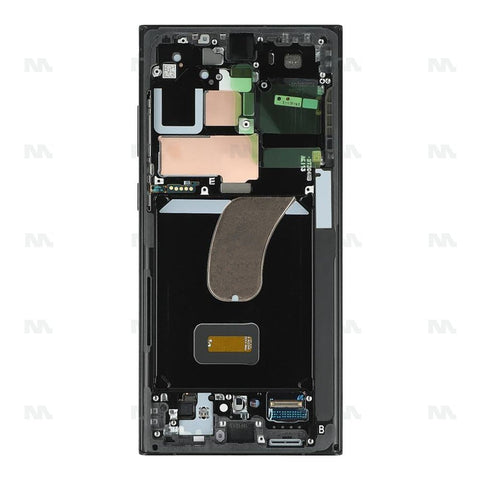 Chassis + Ecran Officiel Service Pack + Vitre pour Samsung Galaxy S23 Ultra S918B Graphite / Red - Graphite Red
