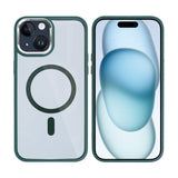 Étui Rixus Classic 04 avec MagSafe pour Apple iPhone 15 Plus vert foncé