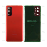 Vitre arrière pour Samsung Galaxy S20 FE 5G G781B avec objectif - Rouge nuage - Original