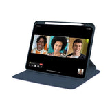Étui de protection en cuir PU pour iPad Pro 11 (2024) bleu foncé