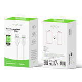 Câble Rixus RX2017AC pour synchronisation des données et recharge rapide USB vers USB-C, 3 m