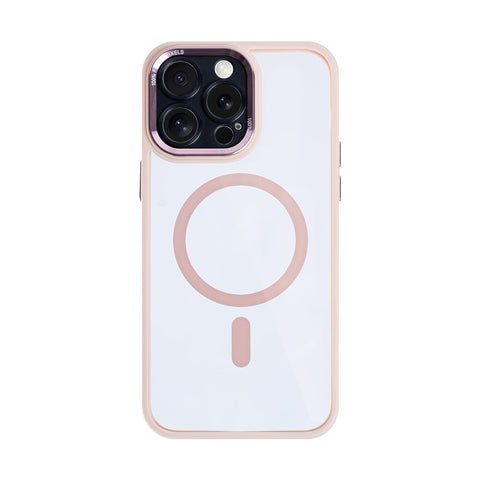 Étui Rixus Classic 04 avec MagSafe pour Apple iPhone 15 Pro Max rose