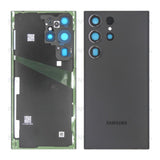Vitre arrière pour Samsung Galaxy S23 Ultra S918B avec objectif Phantom Black Original