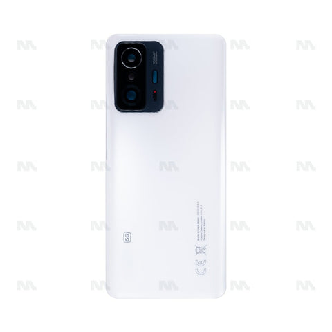 Vitre arrière pour Xiaomi 11T Pro avec objectif, blanc clair de lune, OEM
