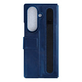 Étui Portefeuille Avec Porte-Stylo Rixus Pour Samsung Galaxy Z Fold8 Ultra Bleu