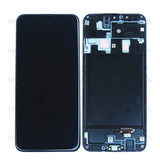 Chassis + Ecran Officiel Service Pack + Vitre pour Samsung Galaxy A20 A205F - Noir