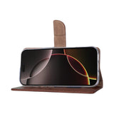 Rixus Bookcase pour Apple iPhone 17 Air Marron