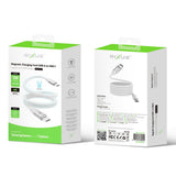 Câble de recharge magnétique Rixus RXUC59C USB-C vers USB-C 1 m 60 W blanc
