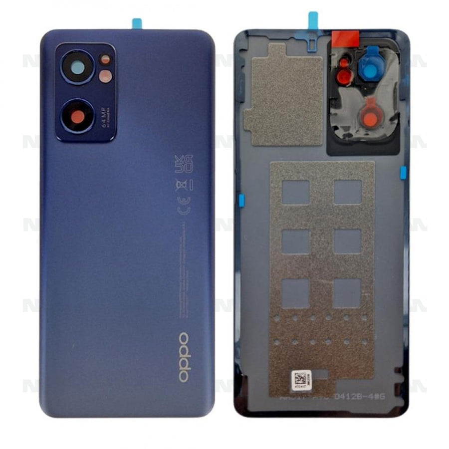 Vitre arrière pour Oppo Reno 7 5G avec objectif Stary Black OEM