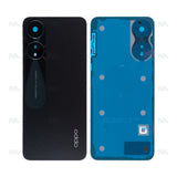 Vitre arrière pour Oppo A78 5G avec lentille noir brillant OEM
