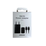 Chargeur rapide Samsung USB-C 15 W avec câble 1 m, noir, boîte d'origine