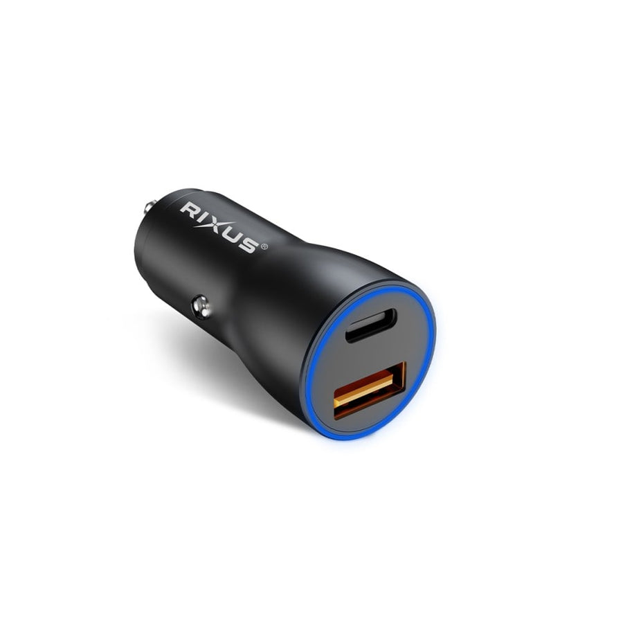 Chargeur voiture Rixus RXCC12 USB-C PD+QC3.0 38 W noir