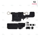 Ensemble de haut-parleurs et microphones noirs compatibles pour Apple iPhone 16 (10 pièces)