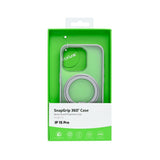 Coque Rixus SnapGrip 360 avec Anneau Support pour Apple iPhone 15 Pro - Blanc