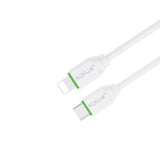 Câble de recharge rapide Rixus RXUC13L USB-C vers Lightning 30 cm blanc