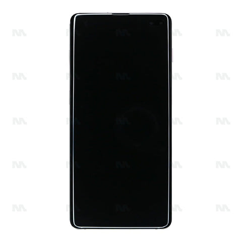 Chassis + Ecran Officiel Service Pack + Vitre pour Samsung Galaxy S10 Plus G975F - Ceramic White