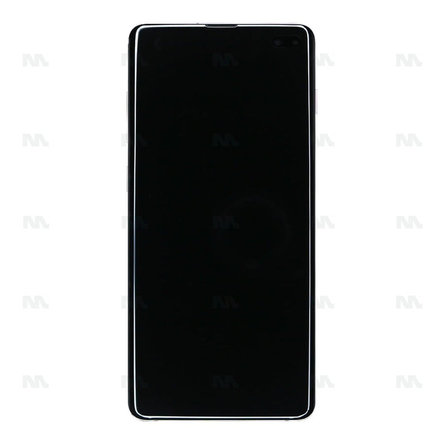 Chassis + Ecran Officiel Service Pack + Vitre pour Samsung Galaxy S10 Plus G975F - Ceramic White