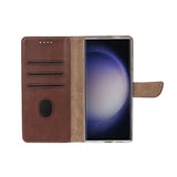 Bibliothèque Rixus pour Samsung Galaxy S25 Ultra marron