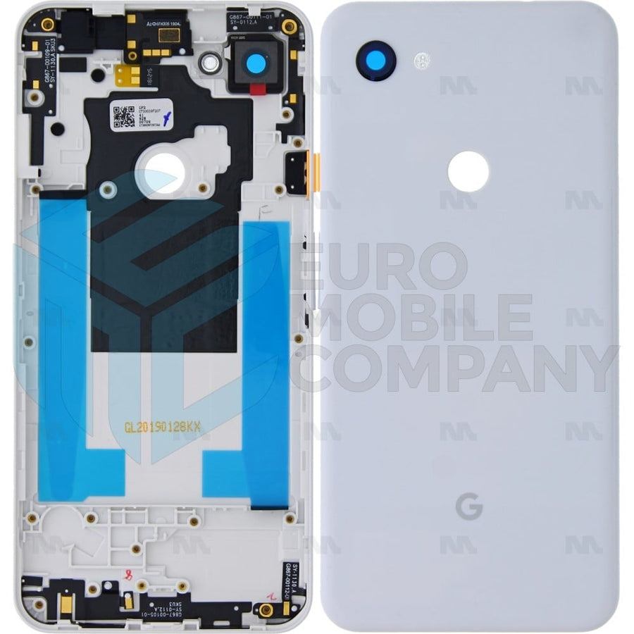Vitre arrière pour Google Pixel 3A XL avec objectif, blanc clair, OEM