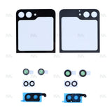 Vitre arrière pour Samsung Galaxy Z Flip6 F741B avec lentille, noir artisanal, Original